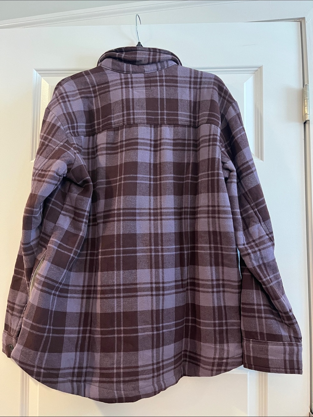 Eddie Bauer heritage Sherpa bonded shirt jacket loganberry NEW NWT tall large - Picture 4 of 6